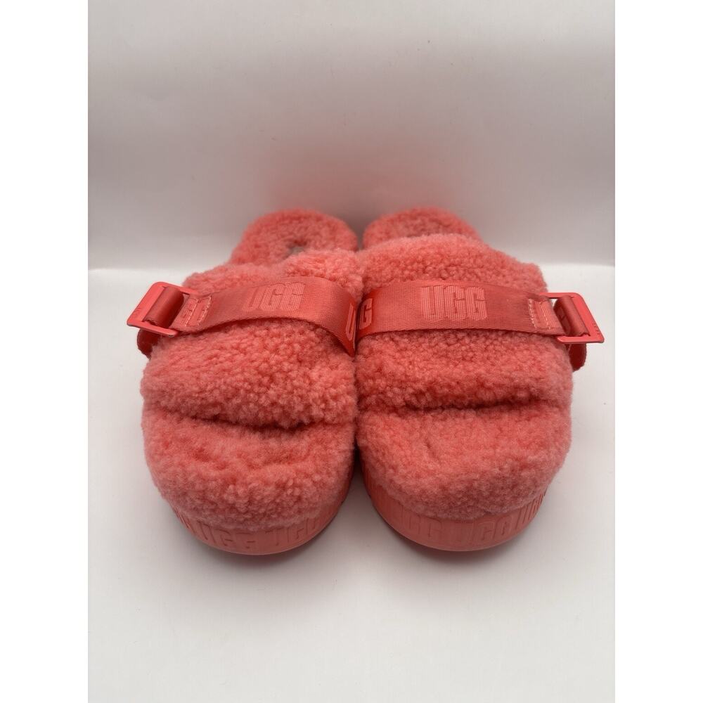 Ugg Fluffita Platform Pink Slide Slippers Women Size 9 - Picture 2 of 8